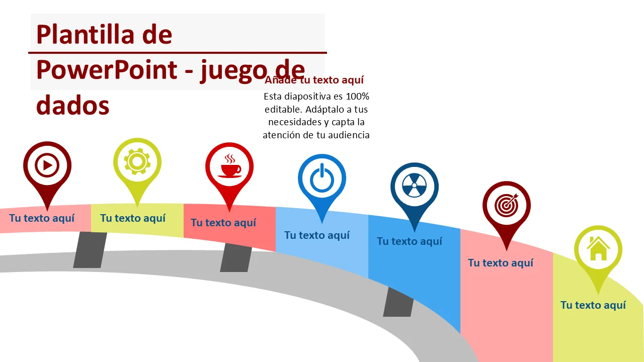 Plantilla de PowerPoint para juegos de mesa | Diapositivas interactivas de gamificación