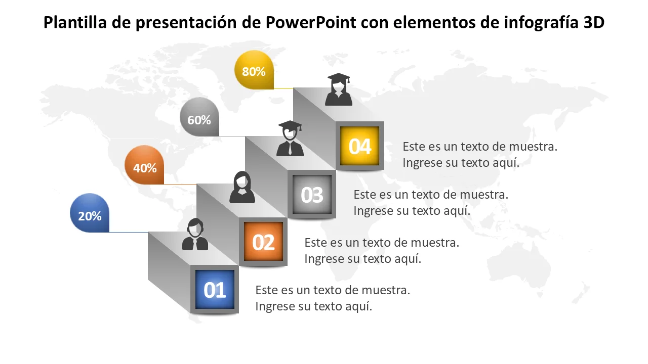 Plantilla de presentación de PowerPoint con elementos de infografía 3D - 13 diapositivas
